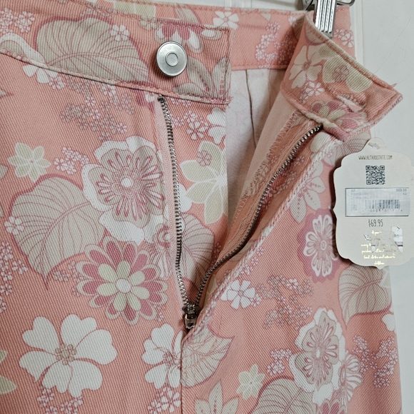 Altar’d State Feeling Groovy Floral Bell Bottom Pants Pink 70s Vibe XS NWT - Picture 9 of 14